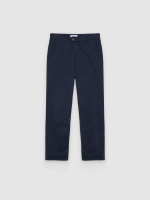 %Pto% Calça chino relaxed de cintura alta azul marinho vista frontal