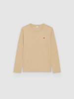 %Pto% Wolfs long-sleeve T-shirt beige front view