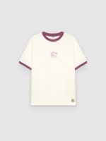 %Pto% Camiseta bordada country roads crua vista frontal