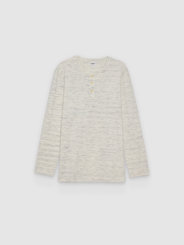  Long-sleeve crew-neck T-shirt raw front view