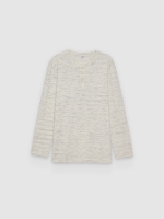 %Pto% Long-sleeve crew-neck T-shirt raw front view