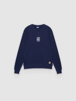 %Pto% Sudadera nature cuello redondo azul marino vista frontal