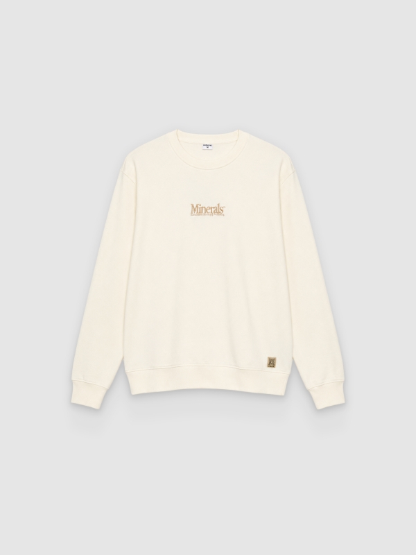  Sudadera minerals oversize crudo vista frontal