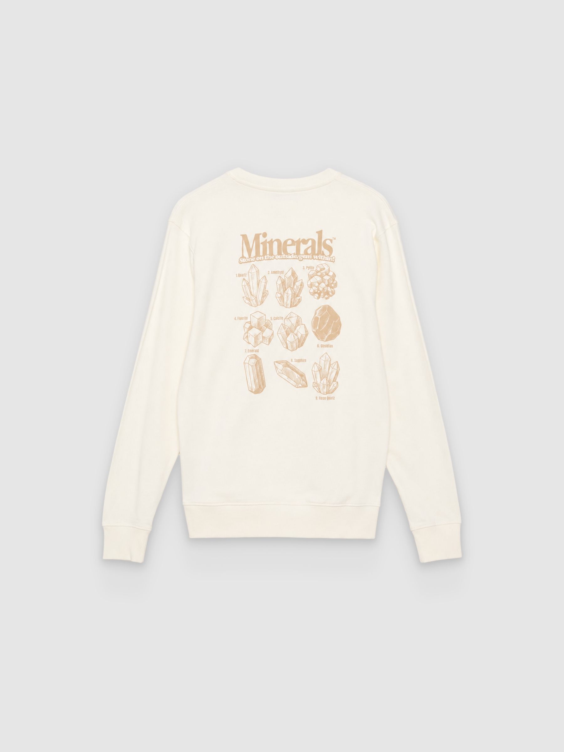Sudadera minerals oversize crudo vista media frontal