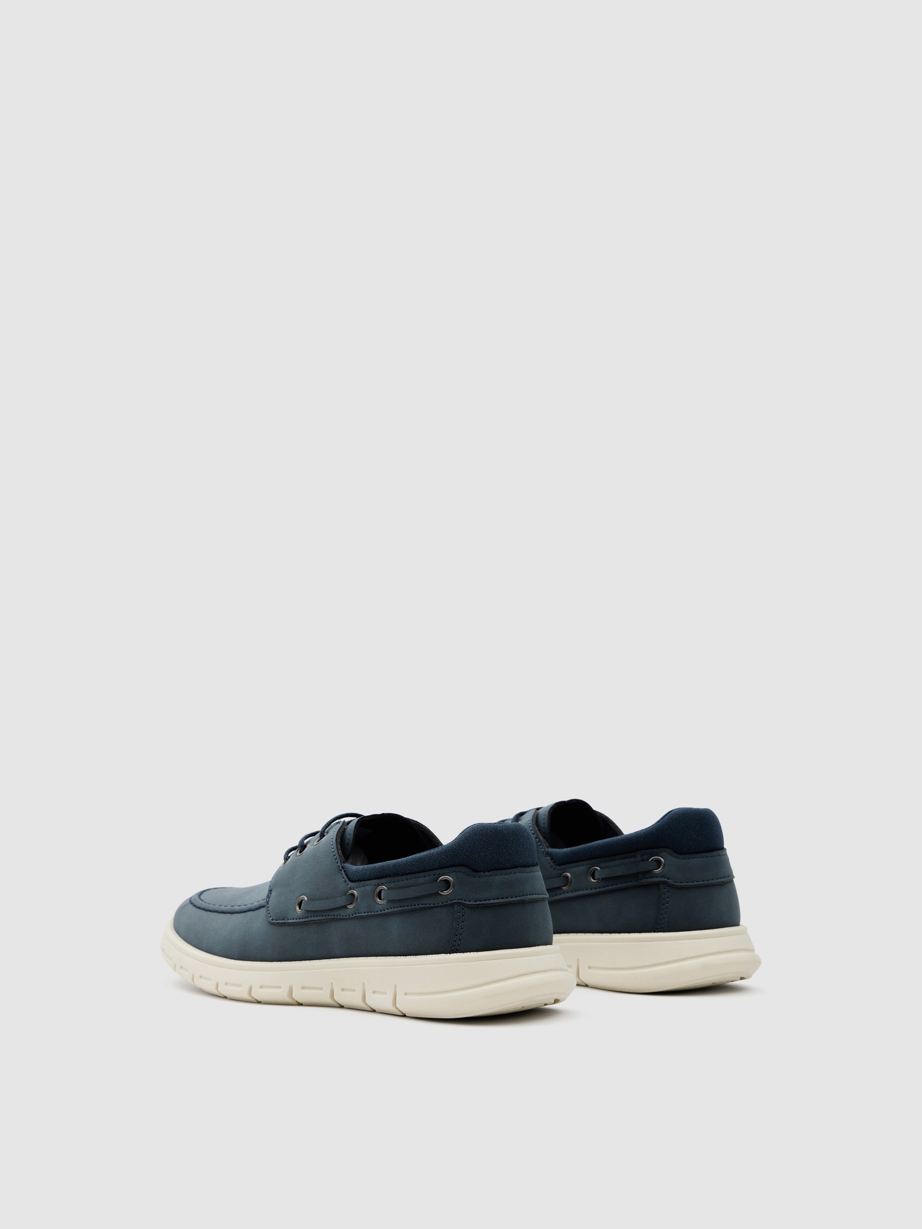 Nautical shoe faux leather rubber sole blue