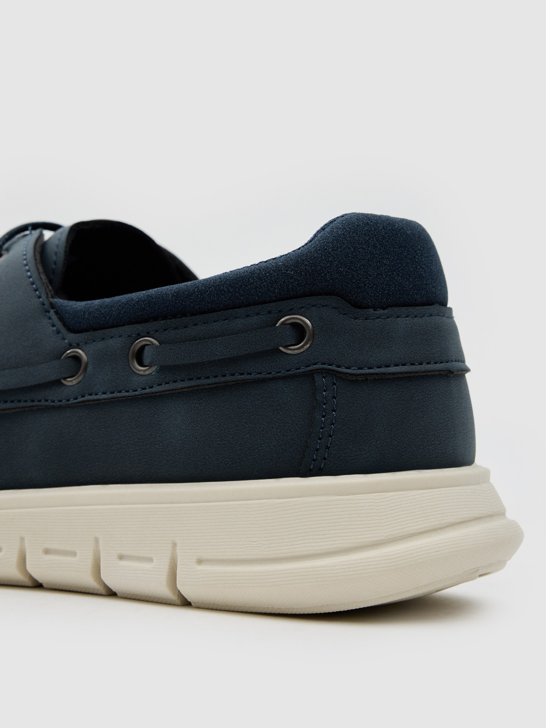 Nautical shoe faux leather rubber sole blue