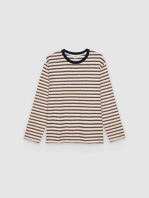  Striped jacquard T-shirt raw front view