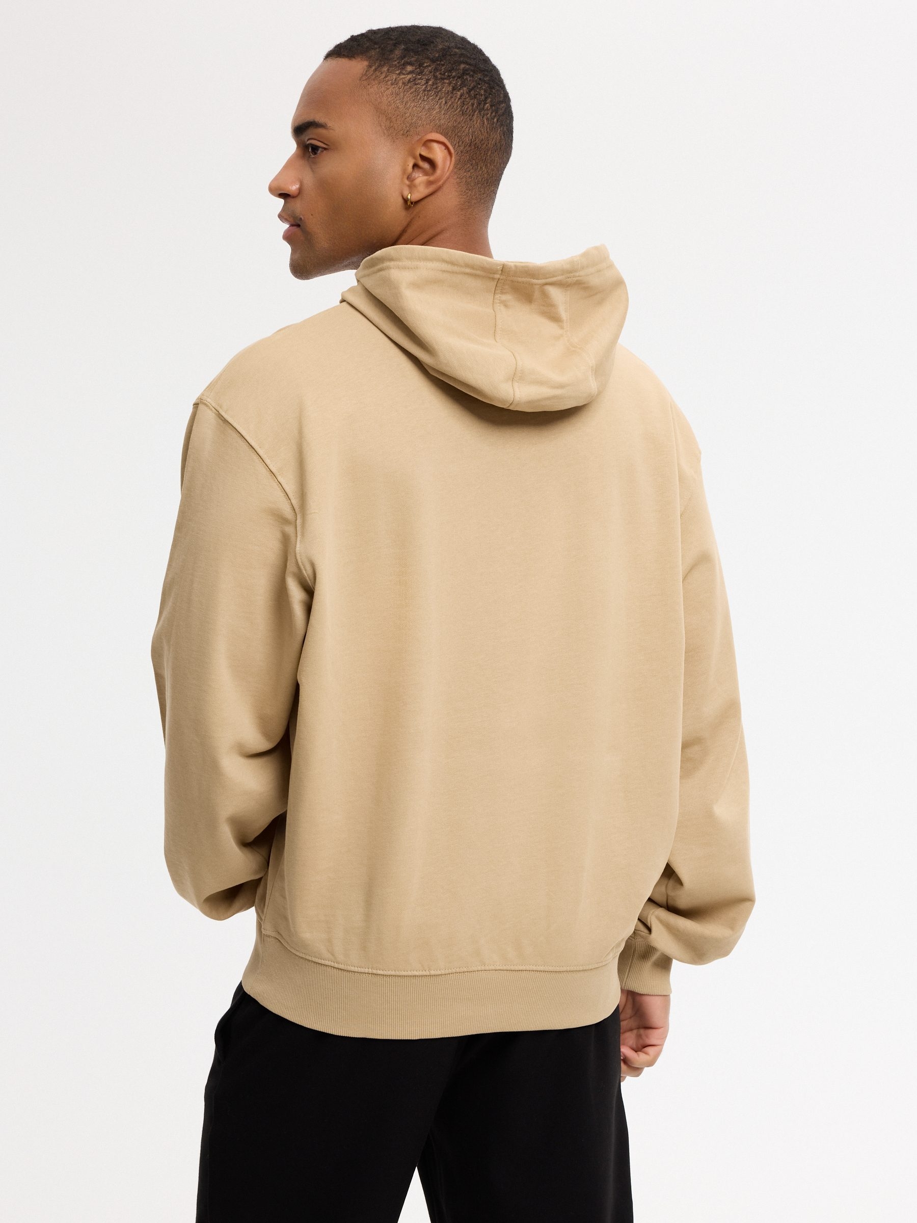 Sudadera con capucha lakota beige vista media frontal