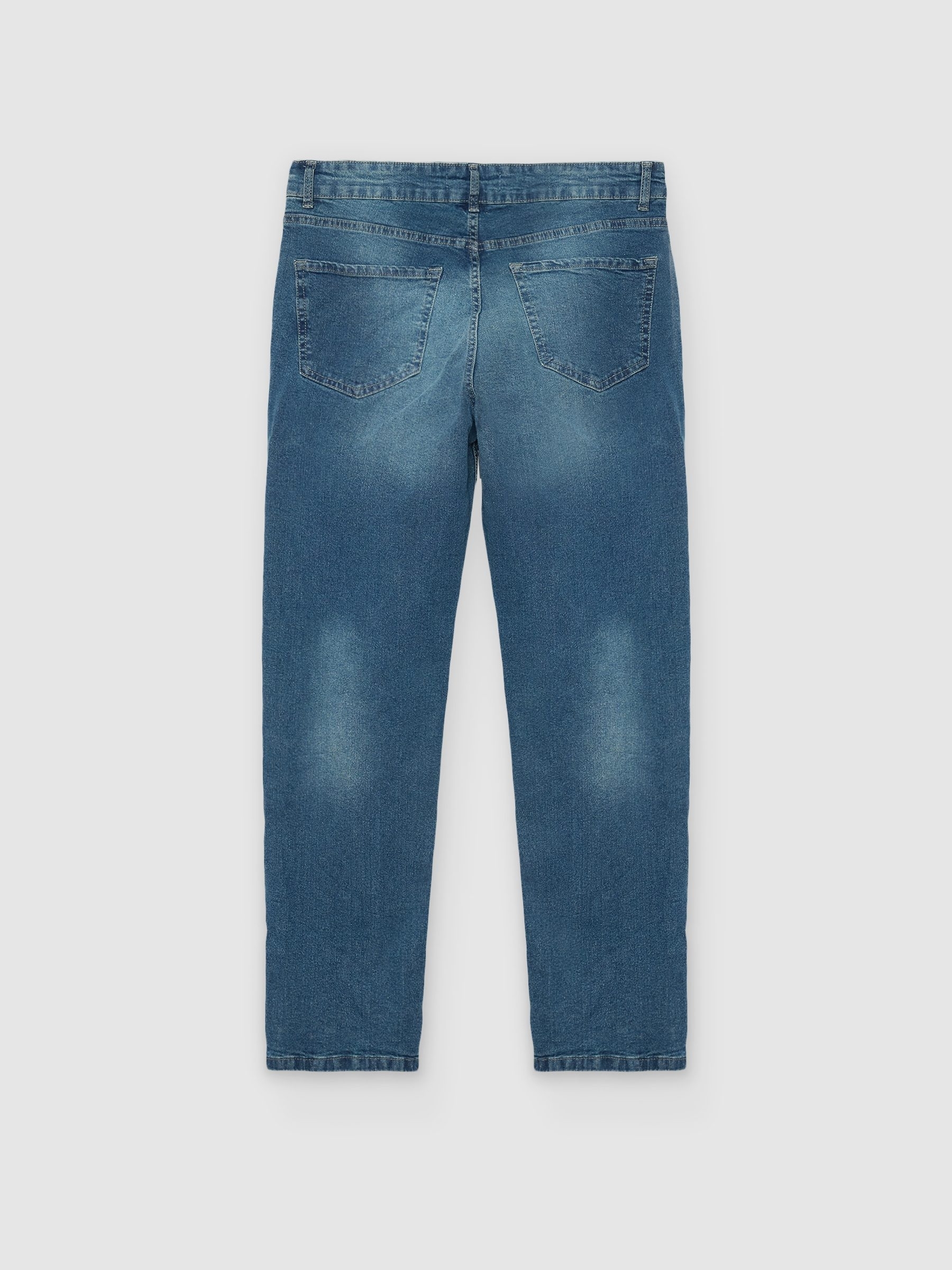  Jeans regular básicos desgastados azul vista frontal