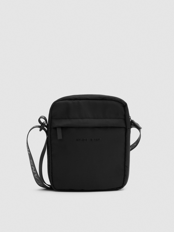 Basic shoulder bag black front view