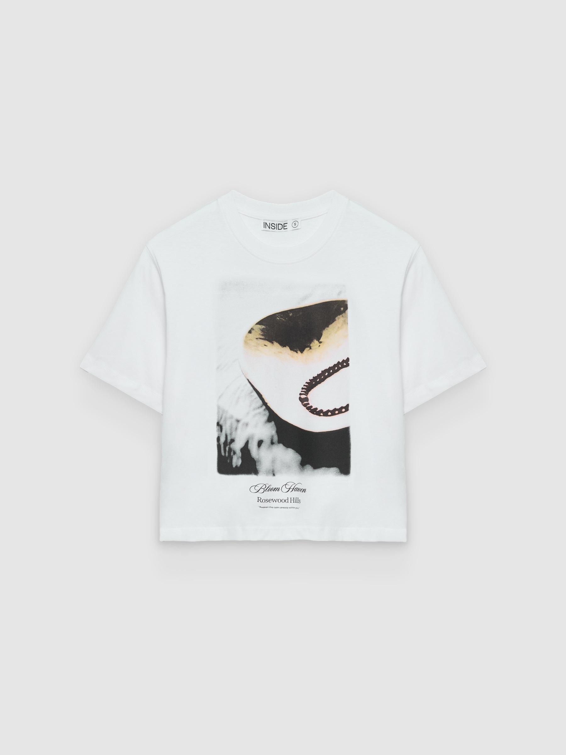 %Pto% Camiseta print gráfica algodón blanco vista frontal