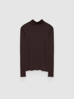 %Pto% Camiseta perkins slim de algodón chocolate vista frontal