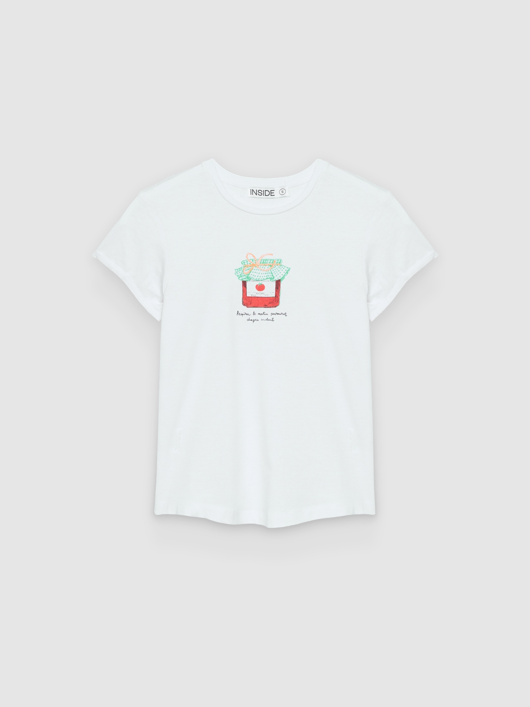 %Pto% Camiseta modal print mermelada blanco vista frontal