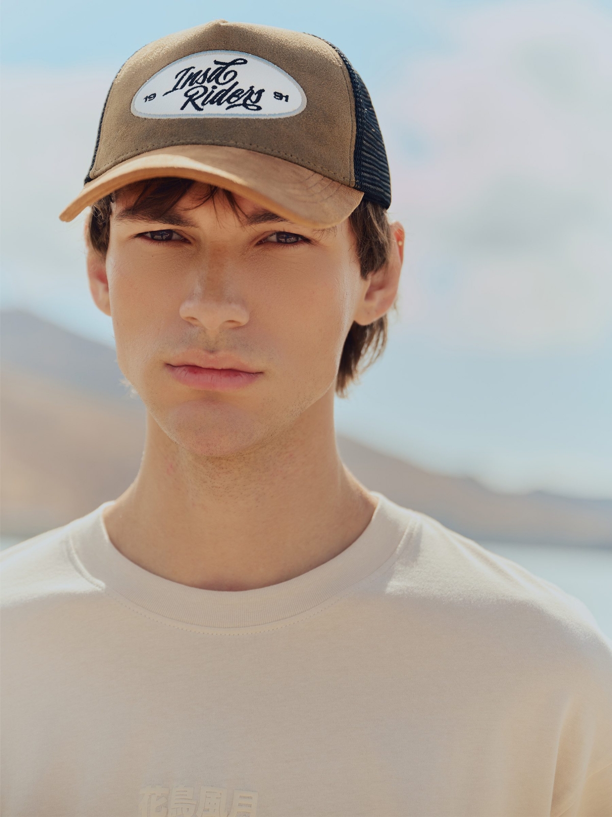 %New% Boné trucker marrom marrom