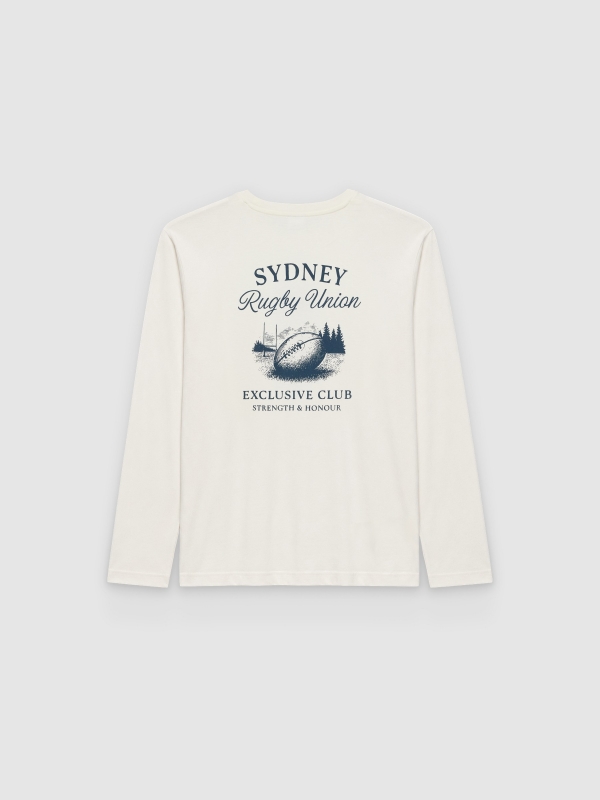 Printed long-sleeve rugby shirt raw back view