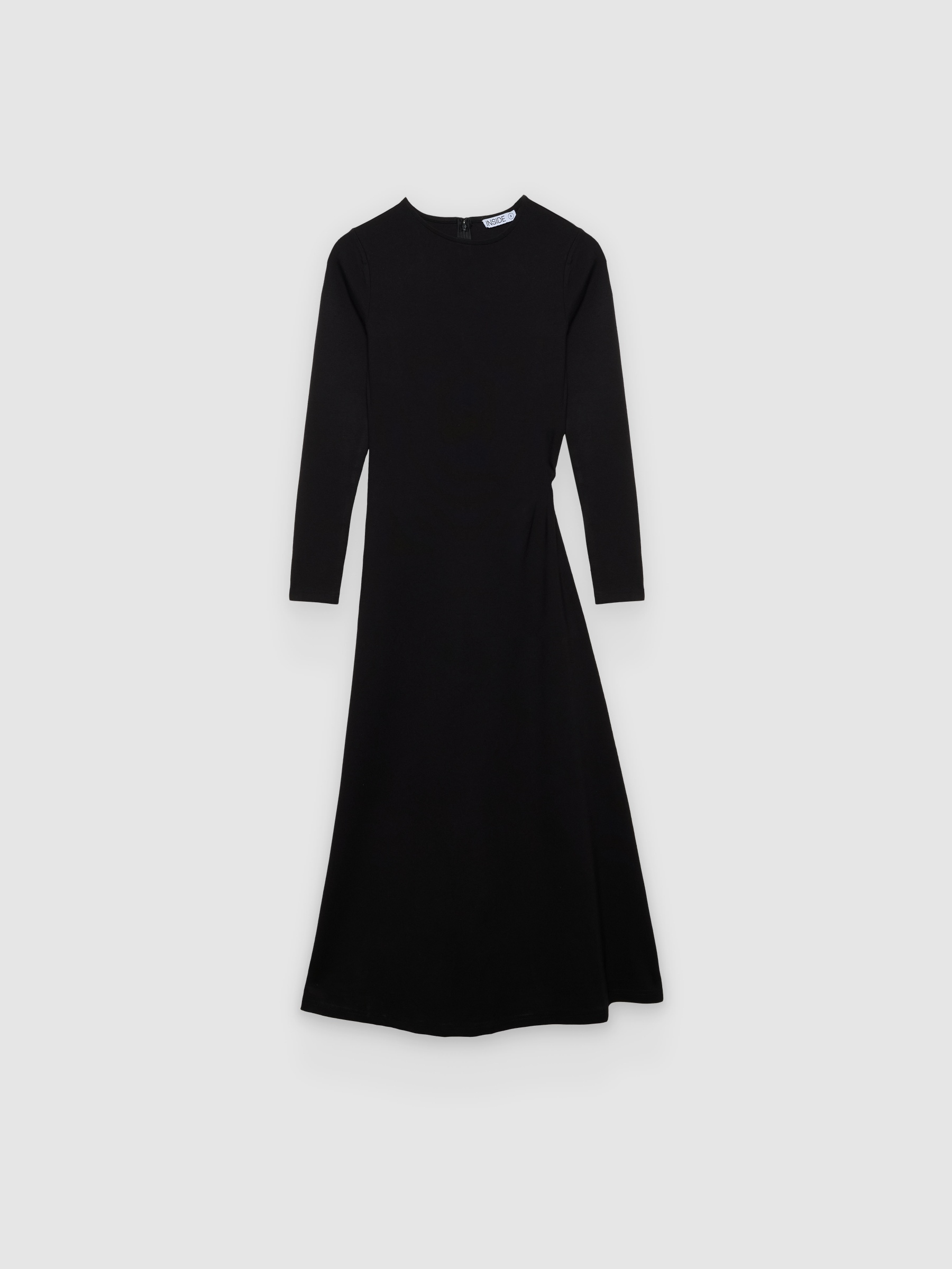  Midi dress with ruching black front view