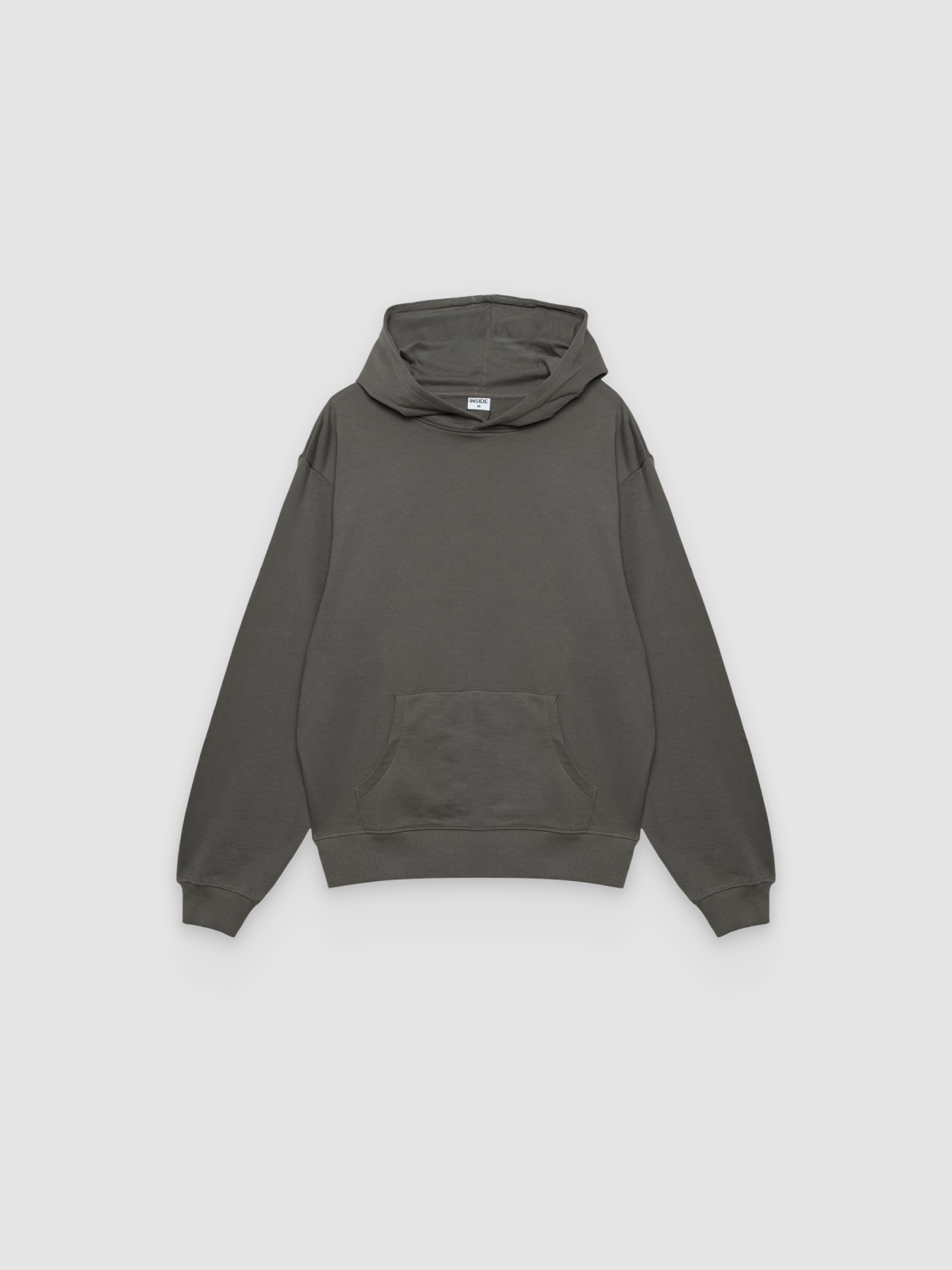 %Pto% Basic regular hoodie medium grey front view