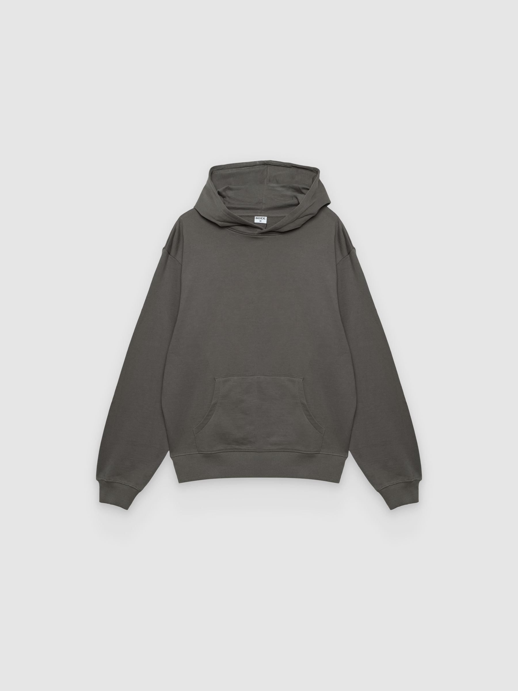  Basic regular hoodie medium grey front view