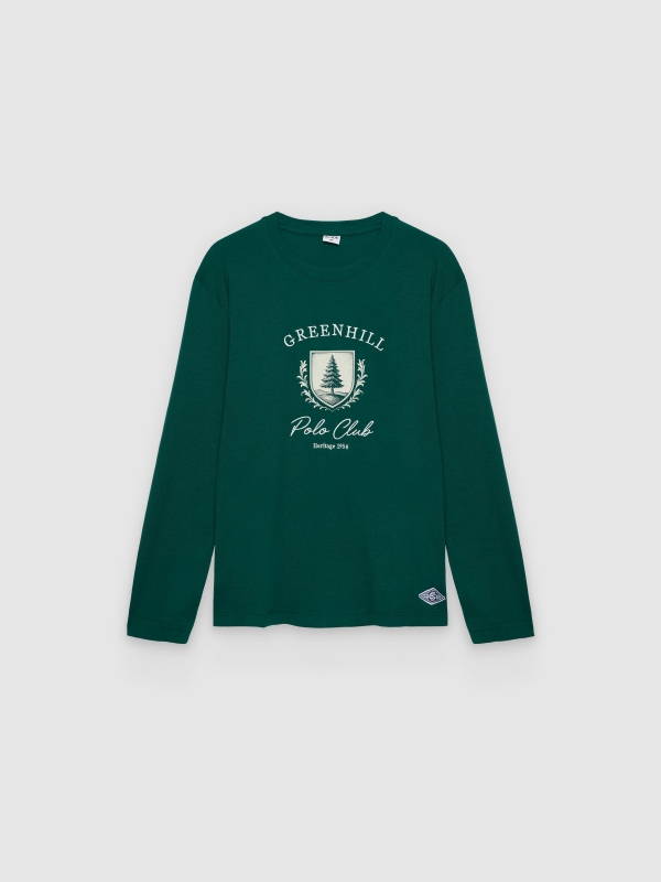  Camiseta estampada Greenhill verde oscuro vista frontal