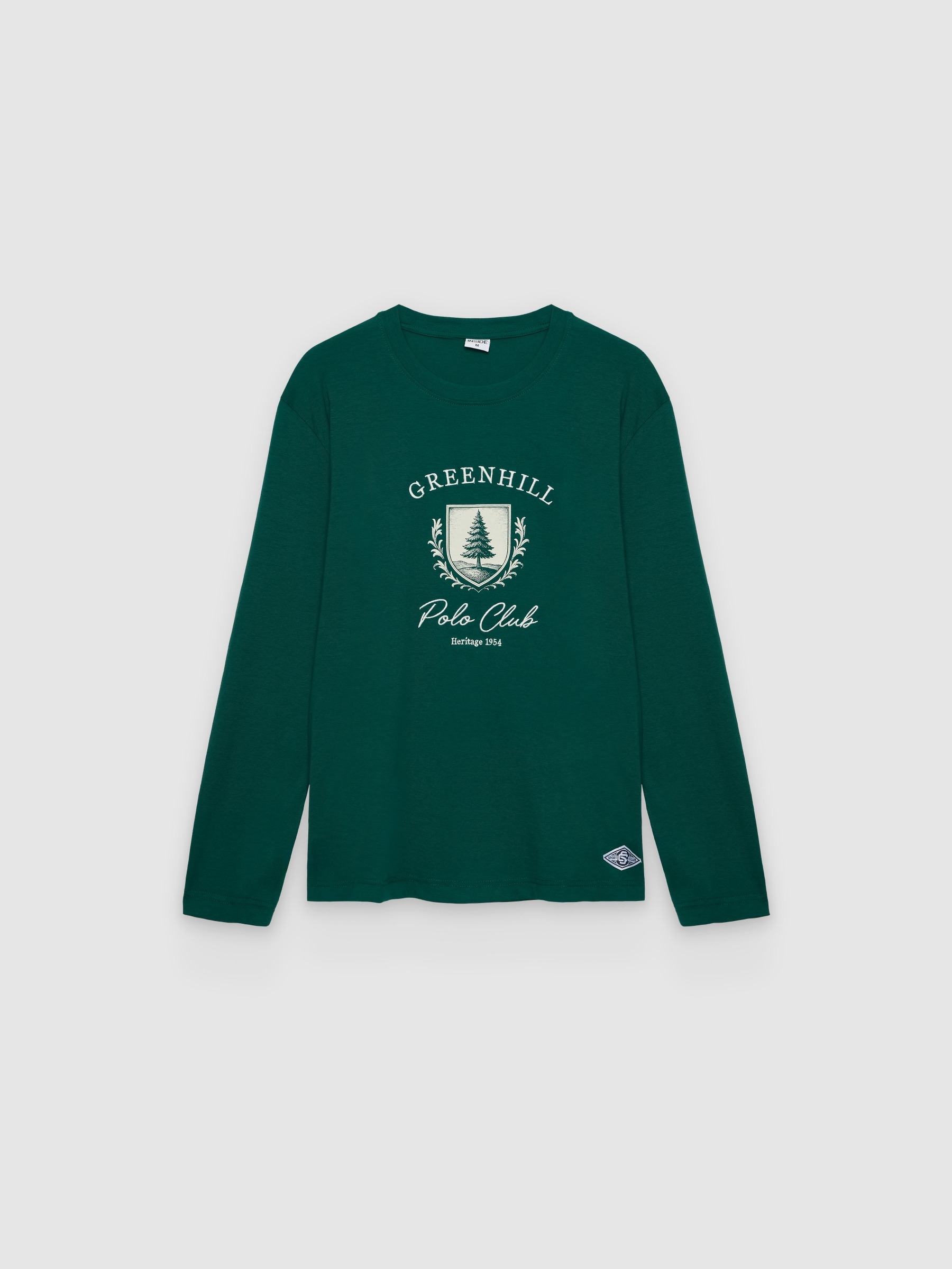  Camiseta estampada Greenhill verde oscuro vista frontal