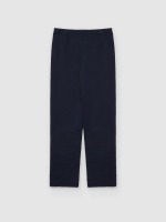 %Pto% Jogger felpa tiro alto regular azul marinho vista frontal