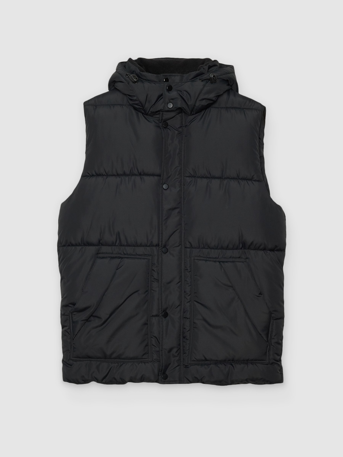 %Pto% Colete multibolsos de nylon preto vista frontal