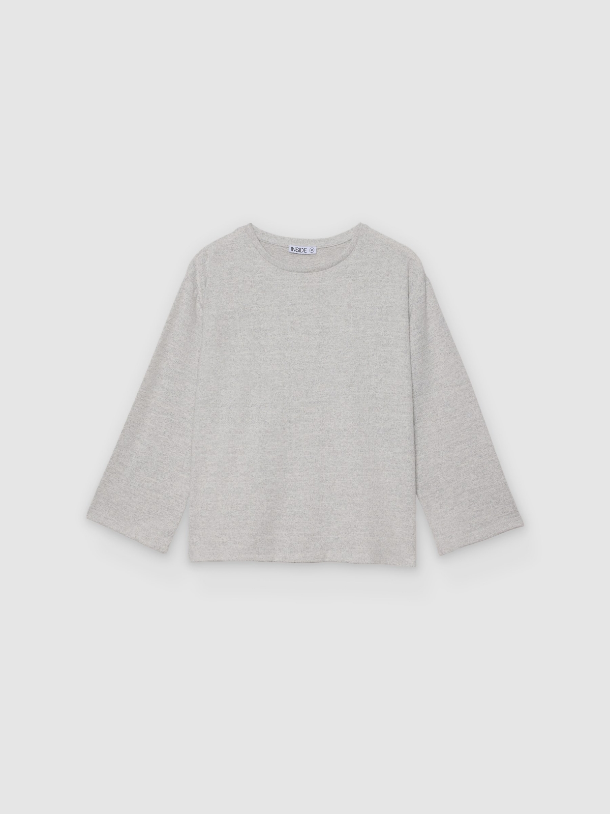 %Pto% Oversized knit T-shirt light melange front view