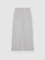 %Pto% Pantalón soft wide leg tiro alto melange claro vista frontal