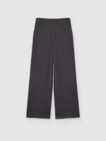%Pto% Pantalón wide leg tiro alto melange oscuro vista frontal