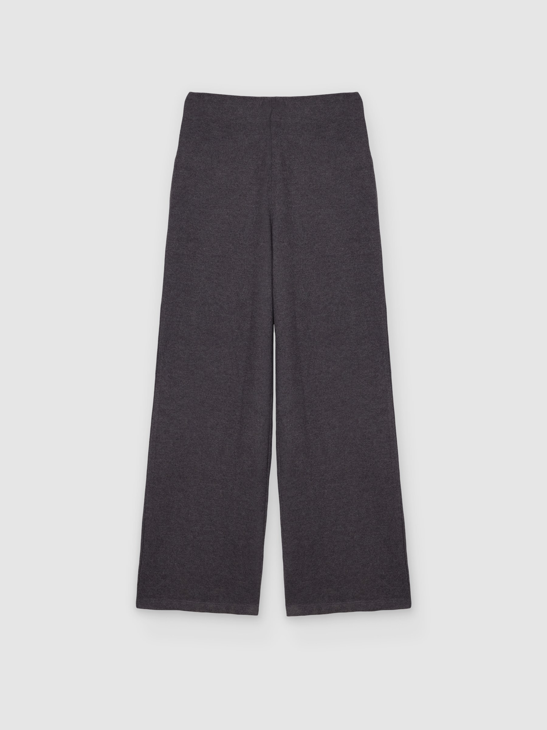 %Pto% Pantalón wide leg tiro alto melange oscuro vista frontal