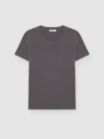 %Pto% Camiseta modal cuello redondo gris oscuro vista frontal