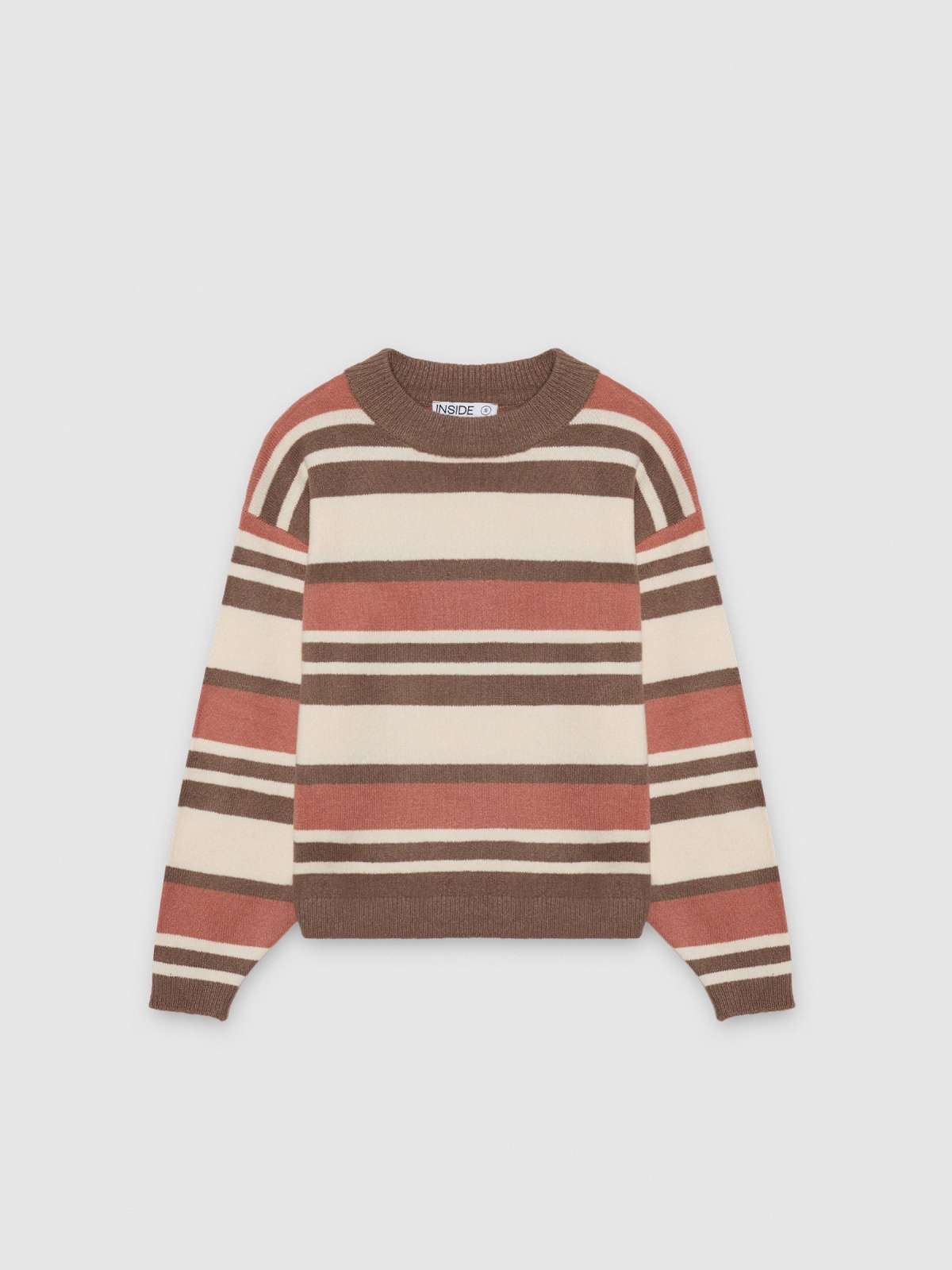 %Pto% Striped knit sweater multicolor front view