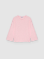 %Pto% Camiseta de malha oversized rosa claro vista frontal
