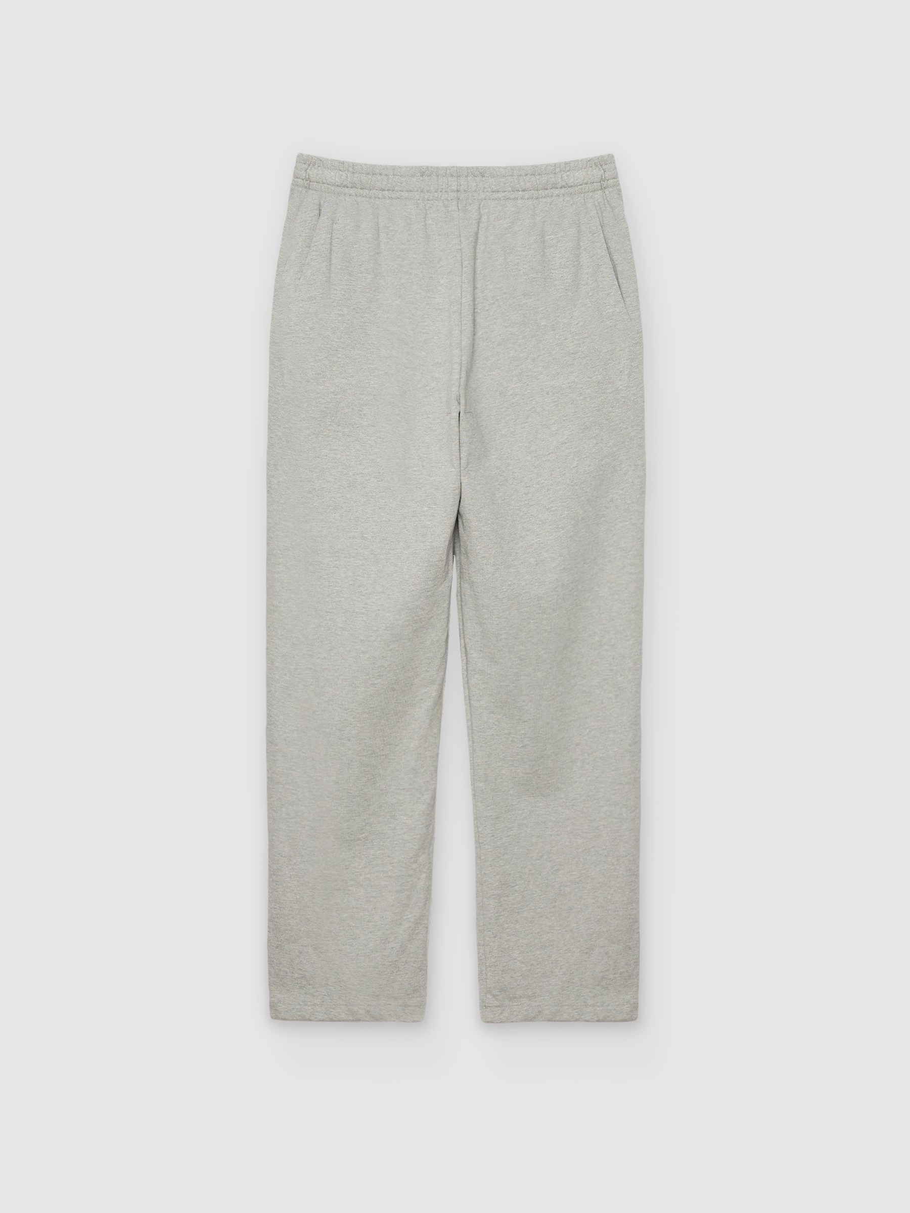  High-rise regular fleece joggers grey vigore front view