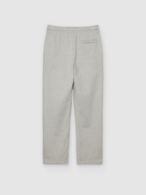 Jogger felpa tiro alto regular cinza vigoré vista traseira