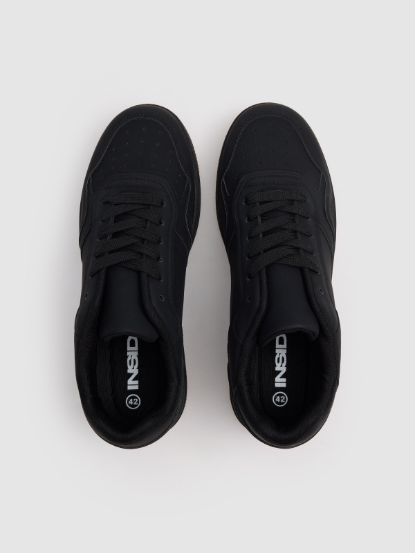 Sporty skater rubber sole black zenithal view