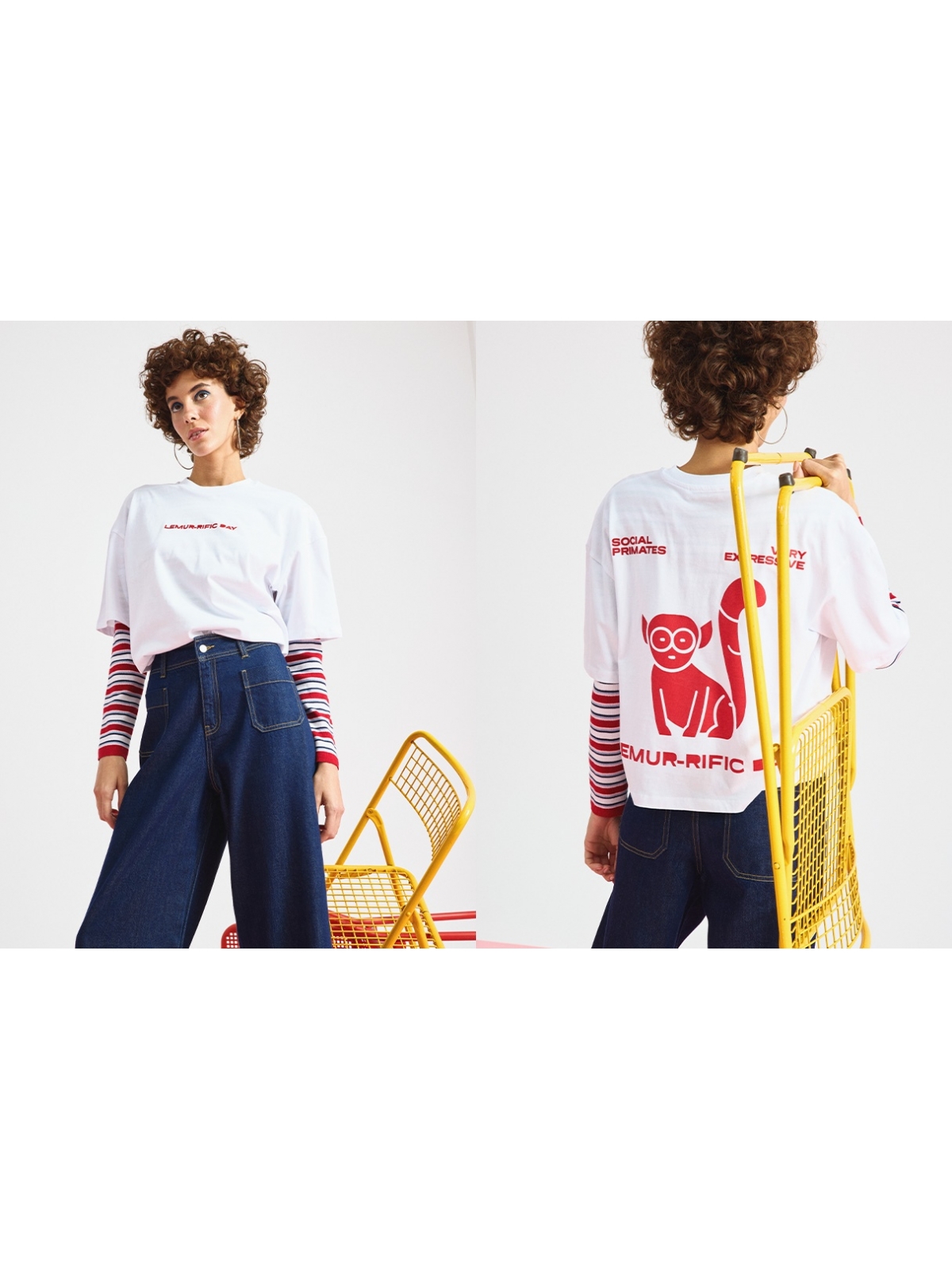 %NewExtra% Camiseta estampada de algodão branco