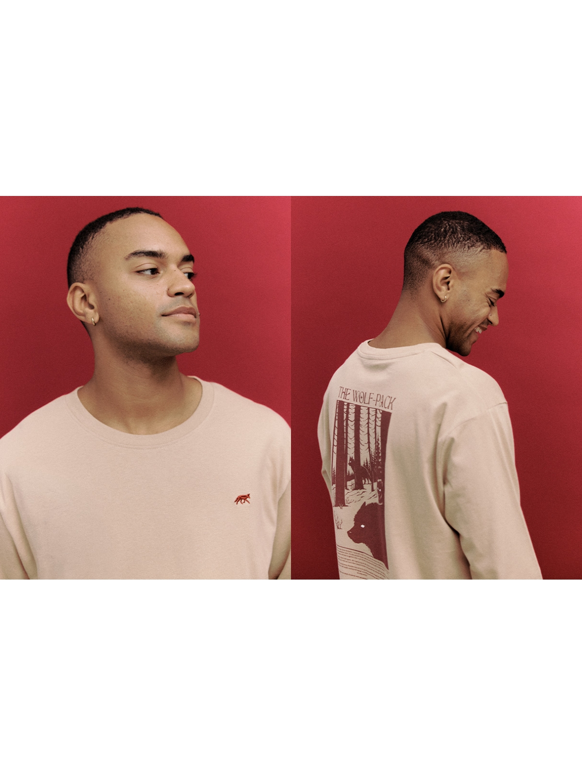 %NewExtra% Camiseta wolfs manga larga beige