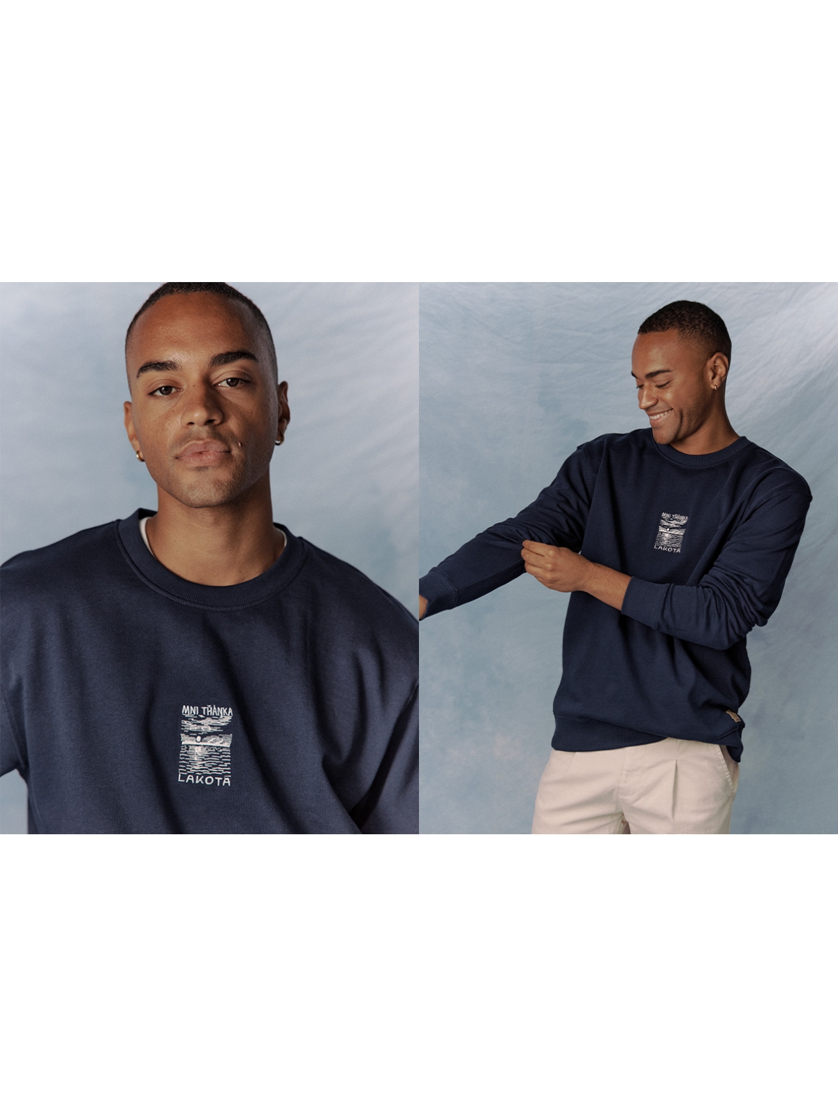 %NewExtra% Sudadera nature cuello redondo azul marino