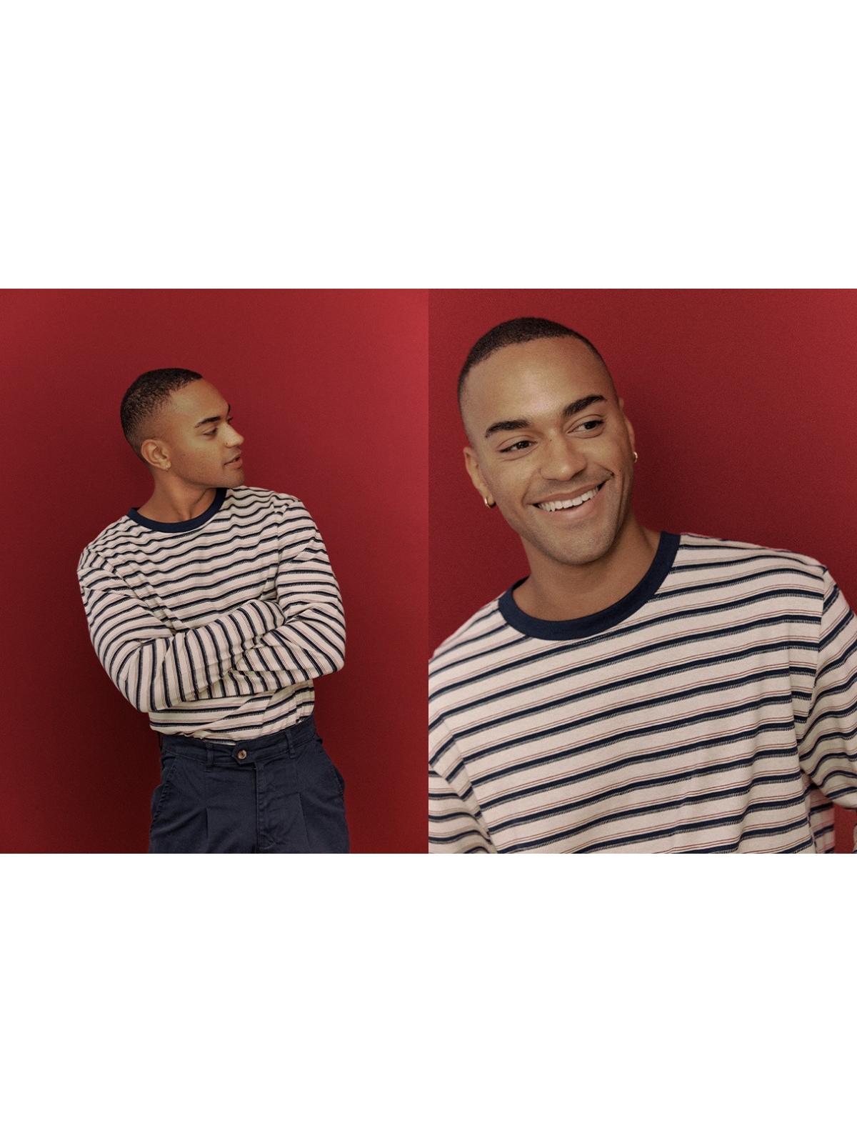 %NewExtra% Striped jacquard T-shirt raw