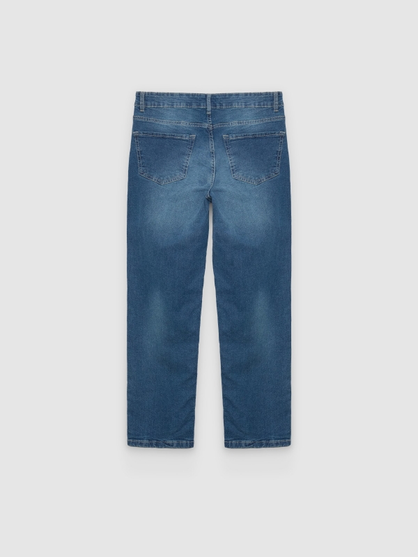 Regular basic jeans blue back view