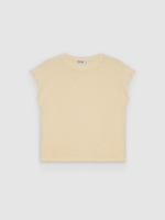 %Pto% Camiseta básica de linho areia vista frontal