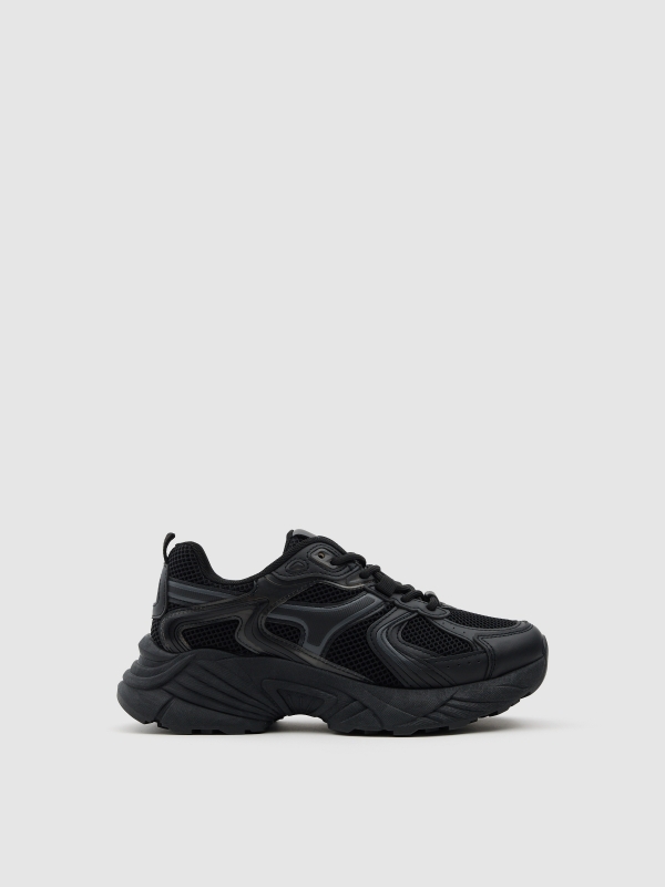 Deportiva casual running nylon negro