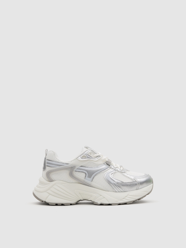 Zapatillas combinadas running nylon blanco