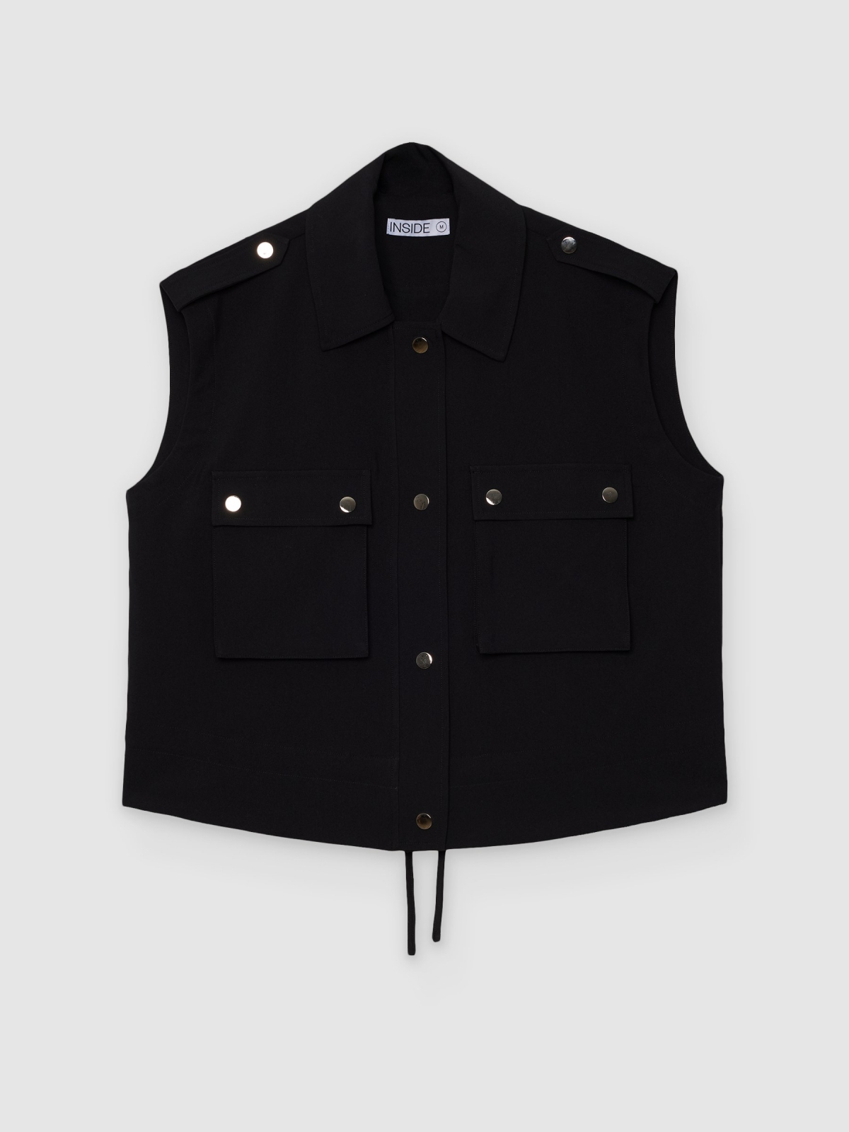 %Pto% Cargo vest black front view
