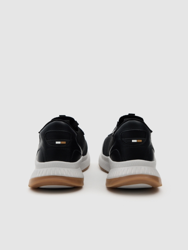 Black mesh sneaker black detail view