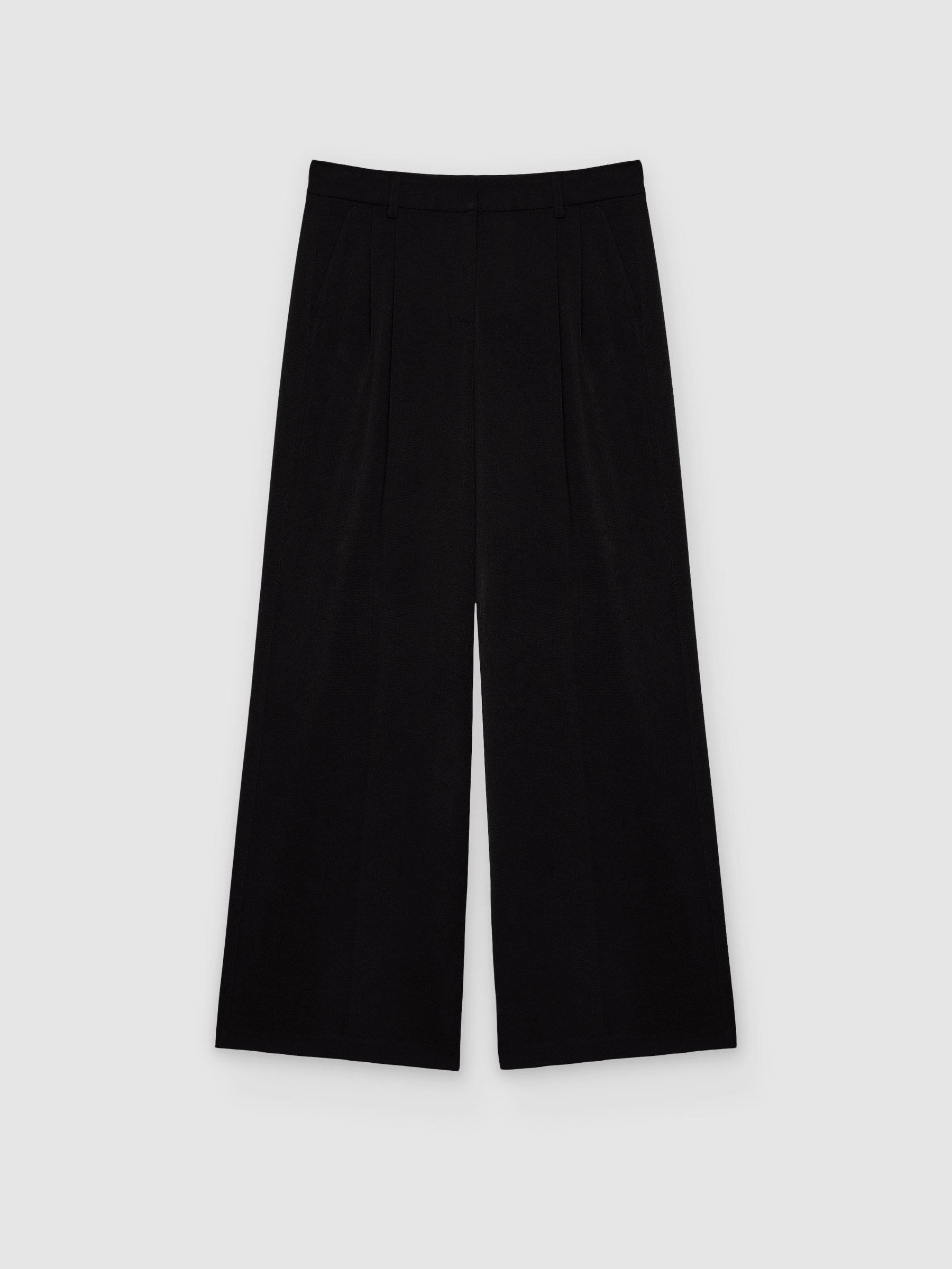  Double-pleat palazzo pants black front view