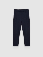 %Pto% Pantalón chino slim tiro alto azul marino vista frontal