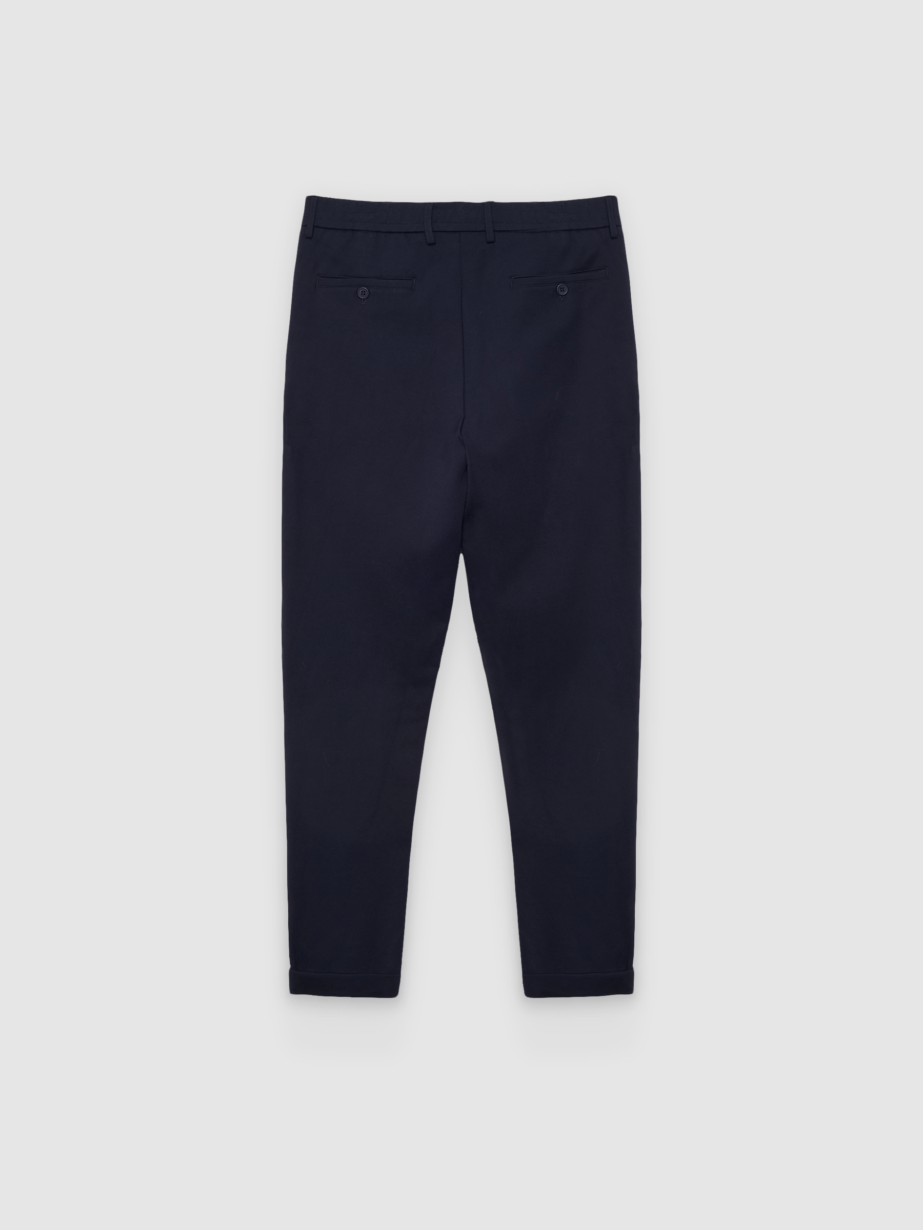 Pantalón chino slim tiro alto azul marino vista general frontal