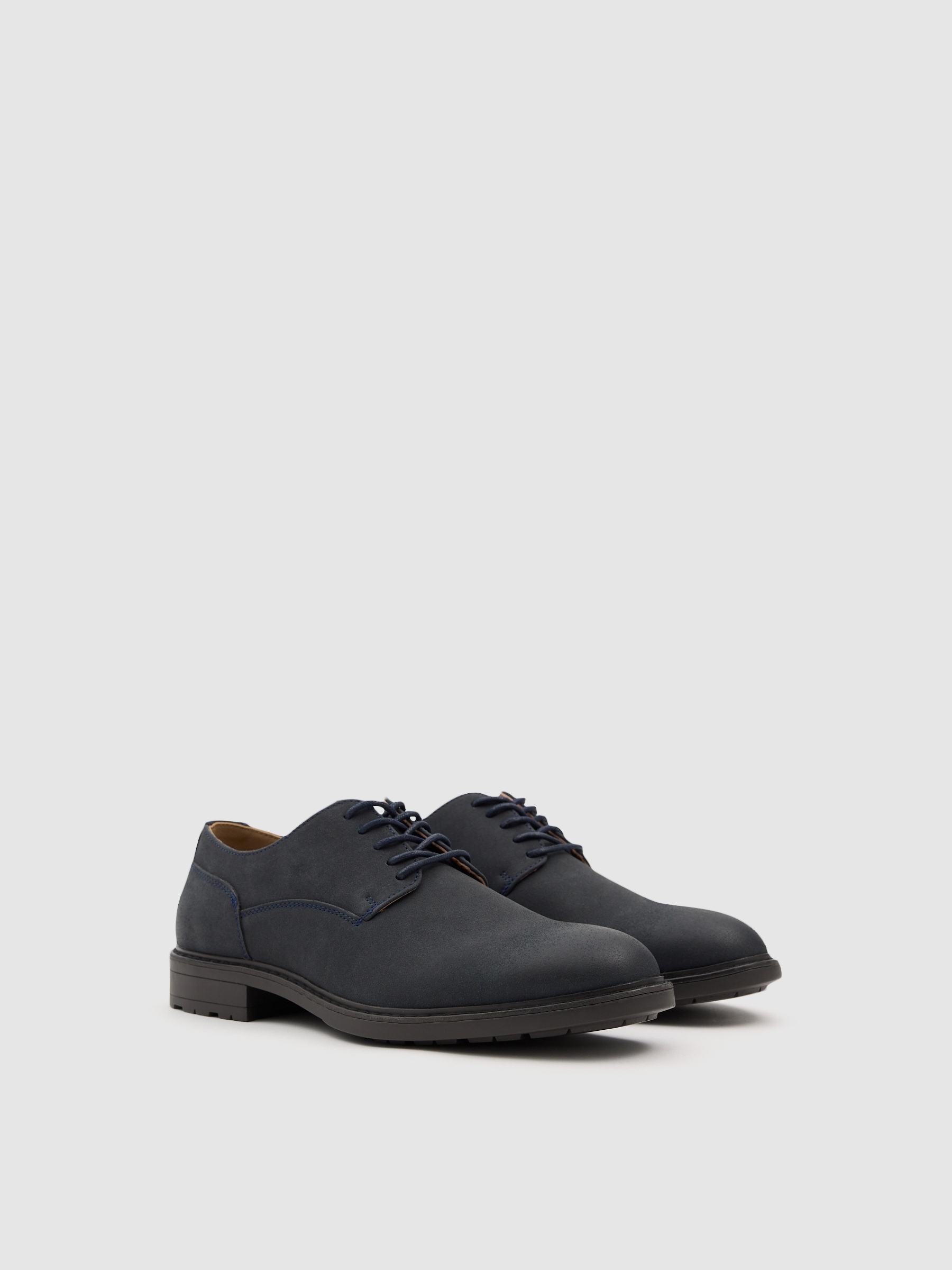 Classic lace-up dress shoe dark blue